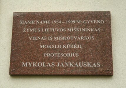 Atminimo lenta (Žemuogių g. 8). 2015 m.